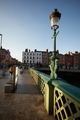 A view along the quays in Dublin City, Ireland