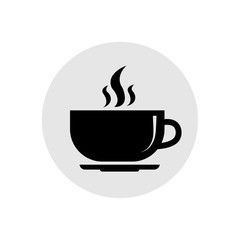 solid icons for Hot coffee rounded cup,vector illustrations