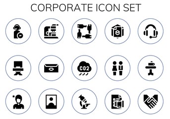 Modern Simple Set of corporate Vector filled Icons