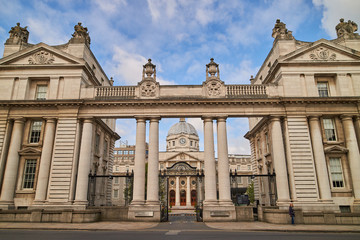 Naklejka premium Leinster house, the Government buildings in Dublin, Ireland