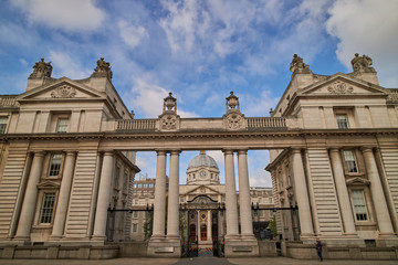 Fototapeta na wymiar Leinster house, the Government buildings in Dublin, Ireland