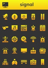 Modern Simple Set of signal Vector filled Icons