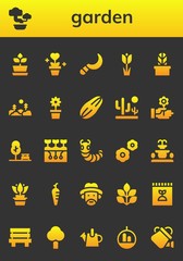 garden icon set