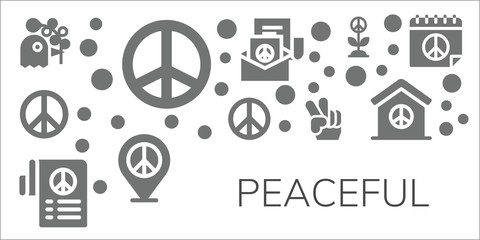 peaceful icon set