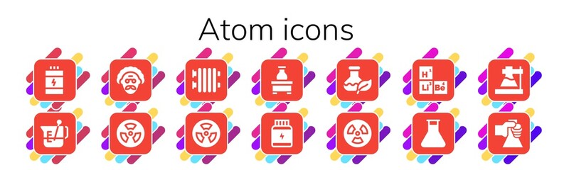 atom icon set