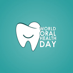 World Oral Health Day Vector For Banner Print