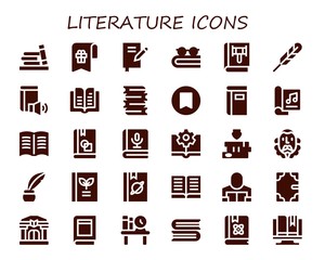 literature icon set