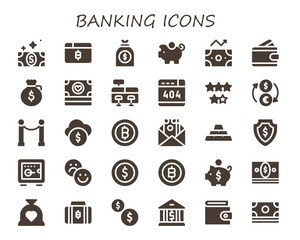 banking icon set