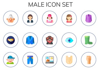 male icon set