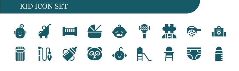 kid icon set