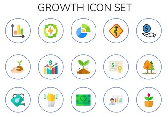 growth icon set