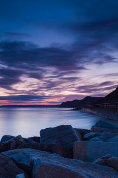 West Bay Dorset at Sunset