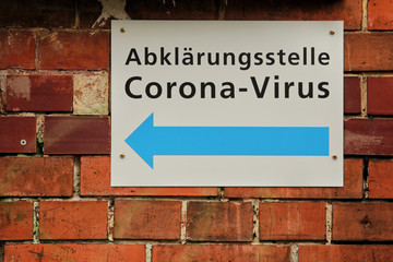 Obraz premium Corona virus testing facility in Berlin