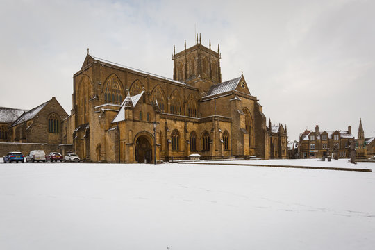 Sherborne Abbey in Winter