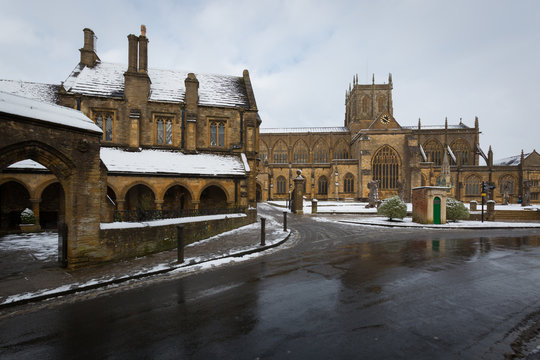 Sherborne Abbey in Winter