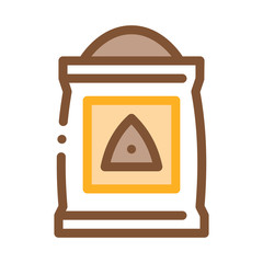 Construction Cart Icon Vector. Outline Construction Cart Sign. Color Isolated Contour Symbol Illustration