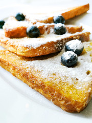 Homemade french toast with Butter (Pain perdu) and Ice cream