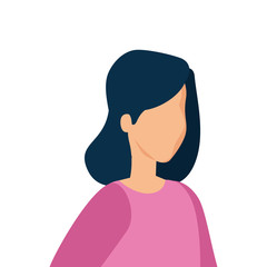 beautiful woman avatar character icon vector illustration design