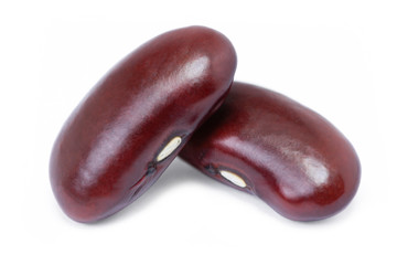 Red beans or kidney bean isolated on white background.
