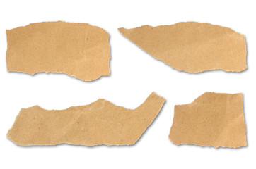 torn paper isolated on white background with clipping path.