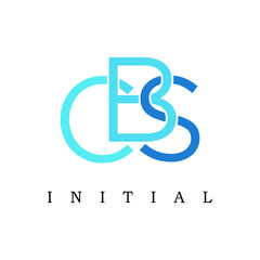 Letter CBS Initials Logo Design 