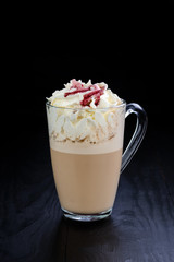coffee whipped cream and syrup