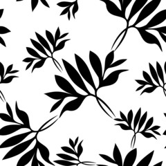 Vector seamless tropical leaves pattern for wallpaper,printing,textile and background