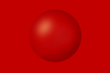 red ball on a red background