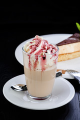 coffee whipped cream and syrup