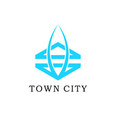 town city logo design vector