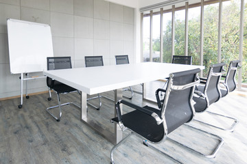 Empty meeting room Conference with chair, table and white board