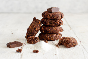 Keto Chocolate Cookies with almond and coconut flour