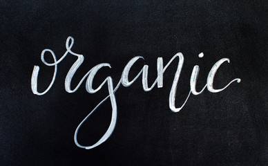 Fototapeta premium Chalkboard with ORGANIC lettering