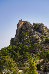Fototapeta na wymiar The medieval castle of Cieza, province of Murcia, Spain