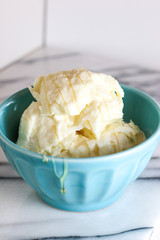 Homemade Salted Honey Ice Cream