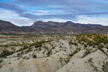 The Badlands of Abanilla and Mahoya near Murcia in Spain