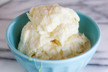 Homemade Salted Honey Ice Cream