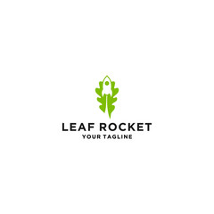 Creative Rocket Leaf Logo Design vector