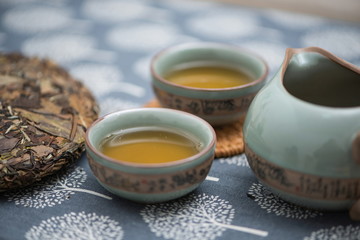Tea ceremony culture, the traditional combination of tea and tea