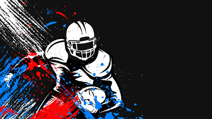 American football player. Quarterback isolated on white. Super bowl sport theme vector illustration. © LIORIKI