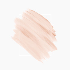 Brush painted watercolor abstract background design vector over frame. Perfect acrylic design for headline, logo and sale banner. 