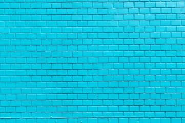 Blue brick wall background.