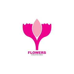 flower logo design icon template