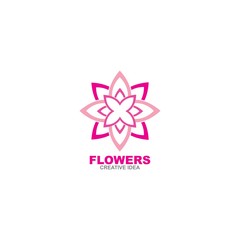 Fototapeta premium flower logo design icon template