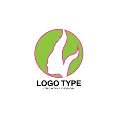 beauty salon logo design icon template