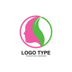 beauty salon logo design icon template