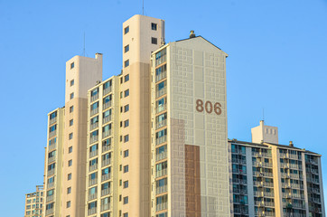 Tall residential buildings in South Korea