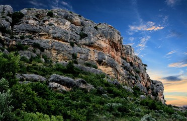 blue sky and mountain near Manojlovac waterfalls, N.P. Krka, Croatia