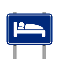 Symbol of hospital road sign icon white isolated on white background