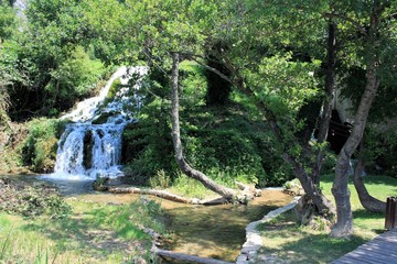 Fototapeta na wymiar waterfall Roski slab, N.P. Krka, Croatia